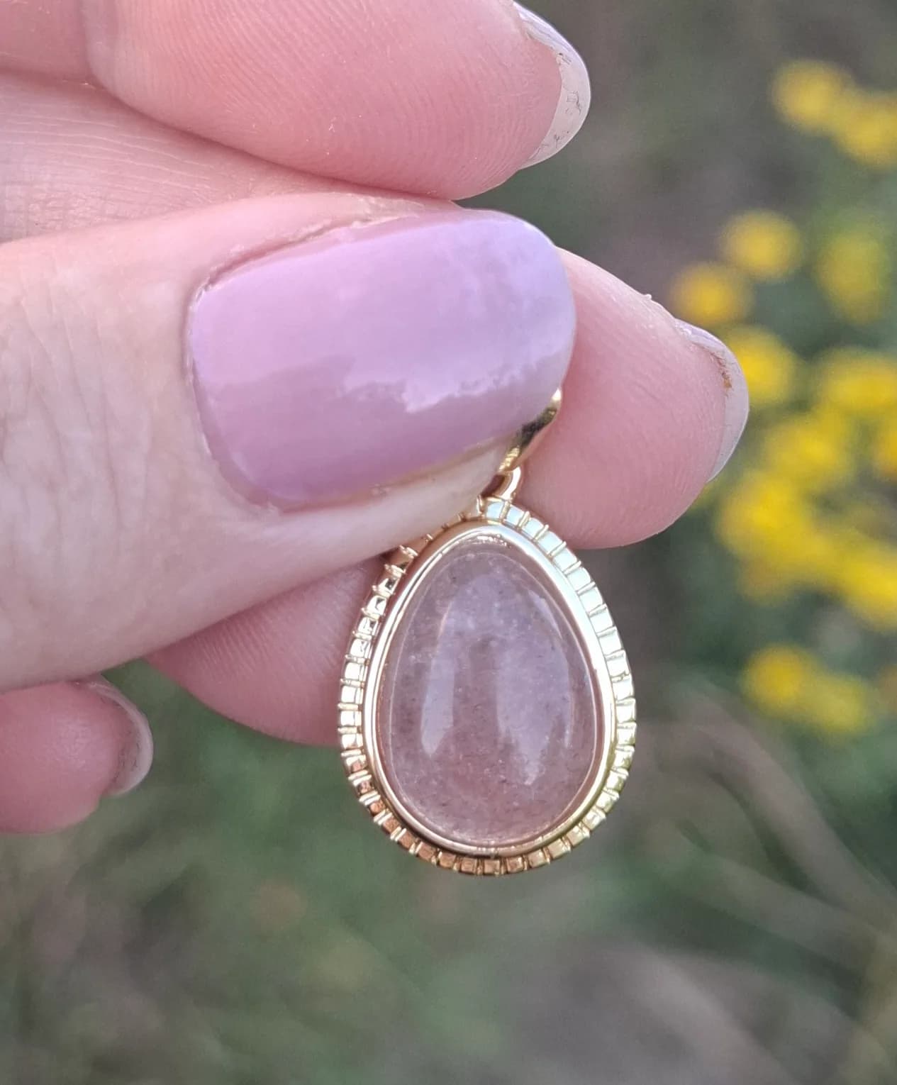 Pendentif en Quartz Fraise — photo 1